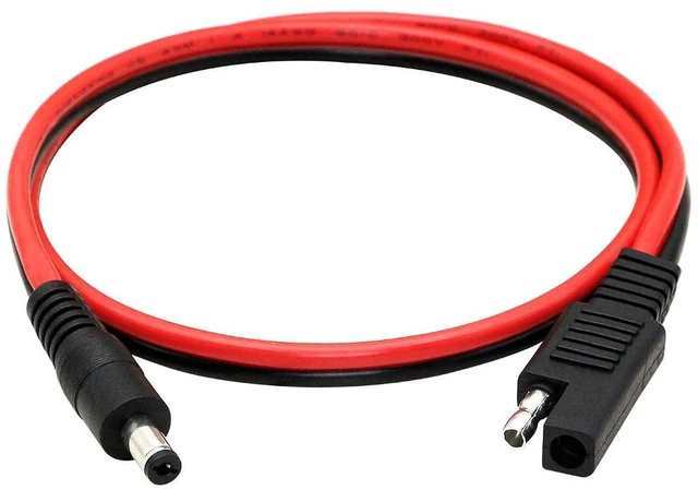 Alt view image 5 of 6 - AJMRTC 60cm 14AWG DC 5.5mm x 2.1mm Male to SAE 2 Pin Quick Disconnect Extension Cable, Heavy Duty Power Wire Harness for Solar Panel, Battery Pack, RV, Motorcycle, Portable Power Supply