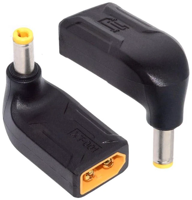 Alt view image 2 of 7 - AJMRTC XT60 Male SC100 Protocol to DC 5.5x2.5mm Male Vertical Angled Adapter, Fast Charging Connector Converter for RC Lipo Battery, Quadcopter, Multicopter, Aeromodelling Power Supply