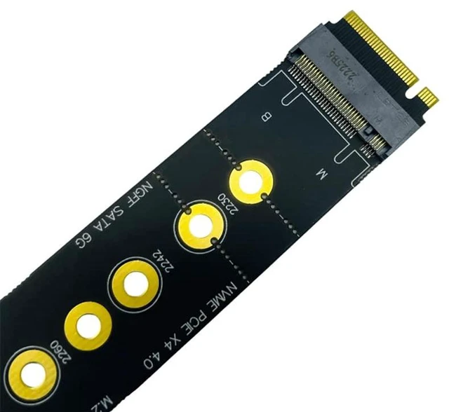 Alt view image 4 of 5 - AJMRTC M.2 M Key Slot Protection Riser Card, PCIe 4.0 Gen4 All Pin M.2 M Key to M.2 M Key Adapter, Supports NVMe & SATA Protocol, Compatible with 22110 M.2 SSD for Motherboard Slot Protection