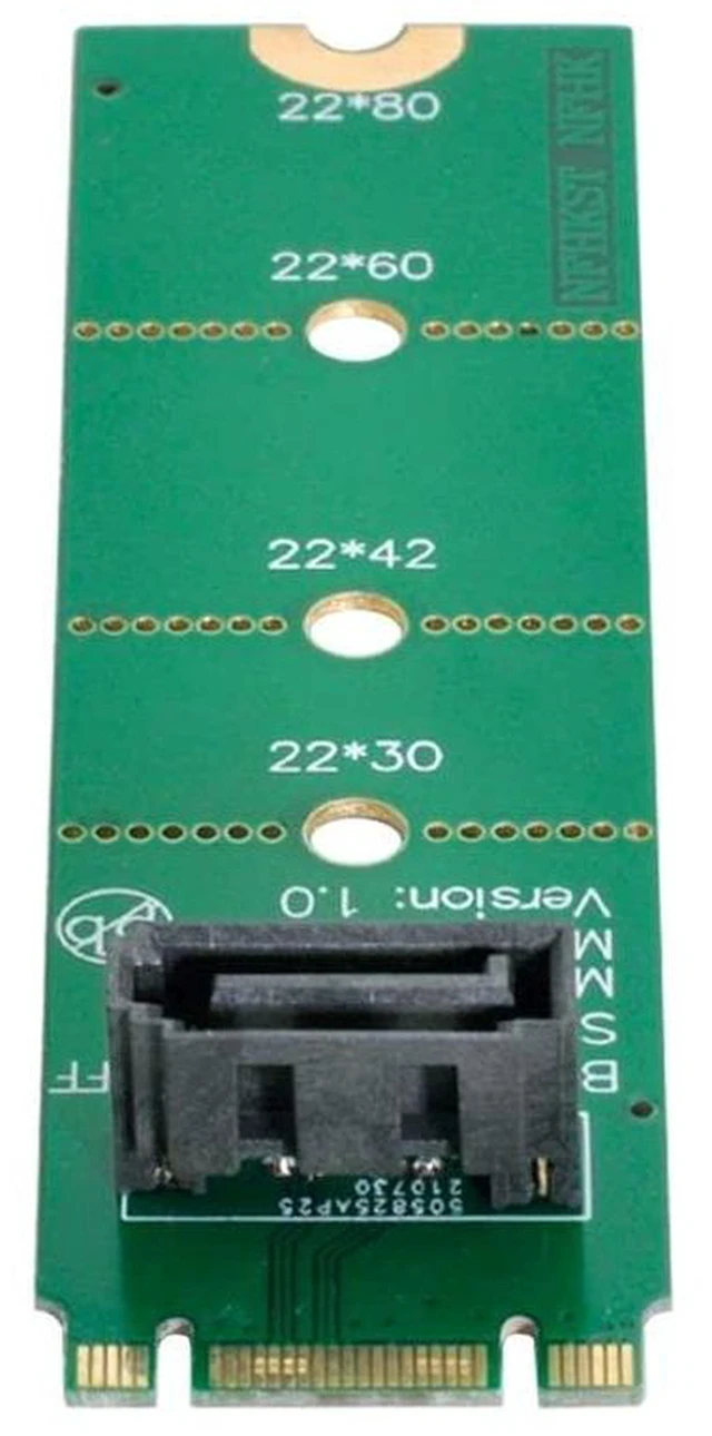 Alt view image 5 of 7 - AJMRTC NGFF M.2 B/M Key to Vertical SATA 7Pin Adapter Card, M.2 SSD to SATA 7 Pin Vertical PCBA Extension Converter, for Motherboard Internal Storage Expansion, 2.5" SATA SSD HDD