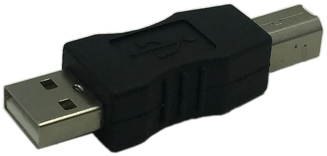 Alt view image 7 of 7 - AJMRTC 2 Pack USB Type A Male to USB Type B Male Adapter Converter, Stable Signal USB Connector for Printer, Scanner, External HDD, MIDI Controller, USB Peripheral Data Transfer