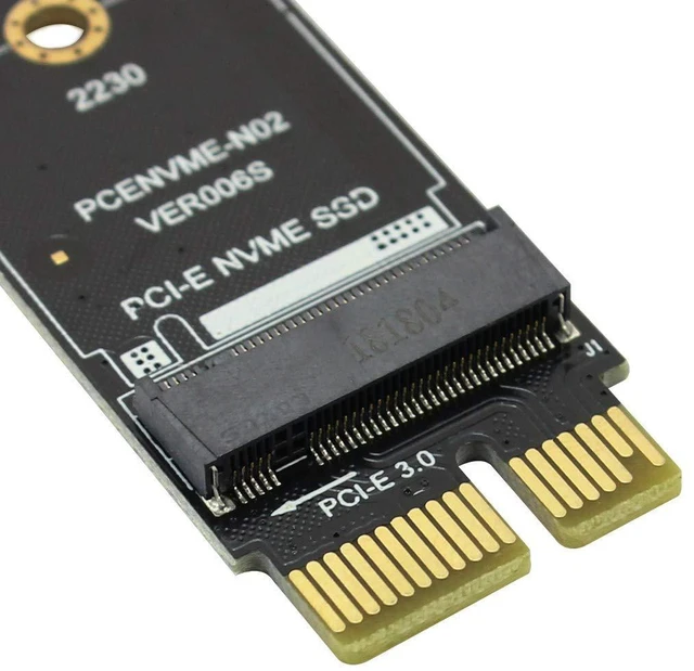 Alt view image 4 of 7 - AJMRTC PCIe 3.0 X1 to M.2 M Key NVMe SSD Riser Adapter Card with Heatsink, Full Speed PCI Express 3.0 Converter, Supports 2230 2242 2260 2280 NVMe M.2 SSD for Desktop PC Storage Upgrade
