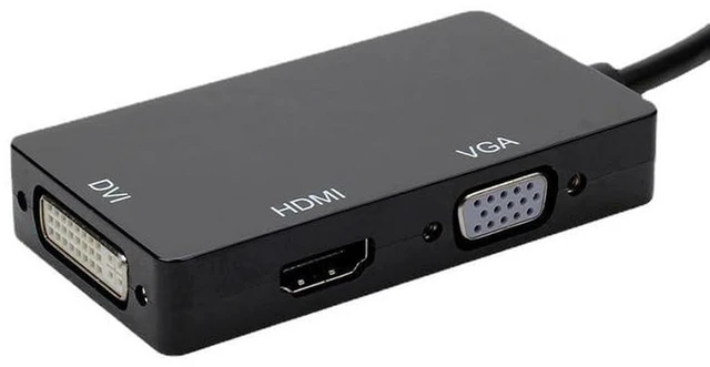 Alt view image 6 of 7 - AJMRTC 3-in-1 Multi-Function DisplayPort DP Male to HDMI / DVI / VGA Female Adapter Converter, Unidirectional Video Converter for Laptop, PC, Monitor, Projector, TV Presentation Display