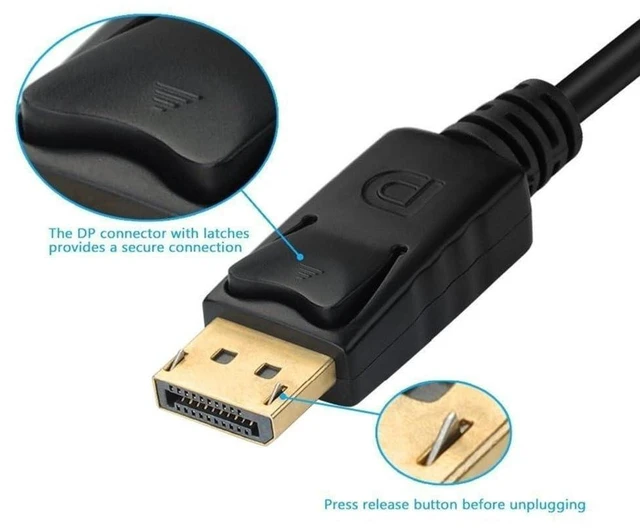 Alt view image 7 of 7 - AJMRTC 3-in-1 Multi-Function DisplayPort DP Male to HDMI / DVI / VGA Female Adapter Converter, Unidirectional Video Converter for Laptop, PC, Monitor, Projector, TV Presentation Display