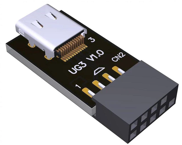 Main image of AJMRTC UG3 9Pin USB 2.0 Header Adapter, Built-In 2.4G Wireless Mouse Keyboard Receiver, Internal 9-Pin Motherboard Connector Converter for ITX Chassis, Mini PC, Compact Desktop DIY Builds