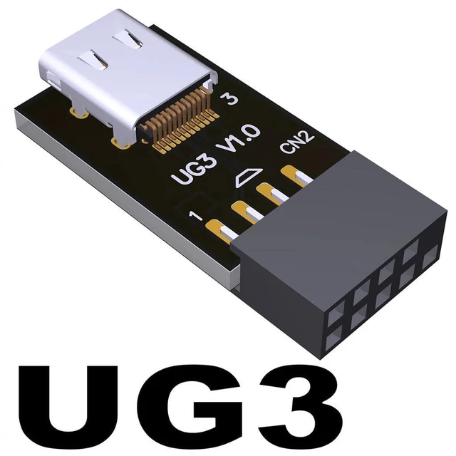 Alt view image 2 of 7 - AJMRTC UG3 9Pin USB 2.0 Header Adapter, Built-In 2.4G Wireless Mouse Keyboard Receiver, Internal 9-Pin Motherboard Connector Converter for ITX Chassis, Mini PC, Compact Desktop DIY Builds