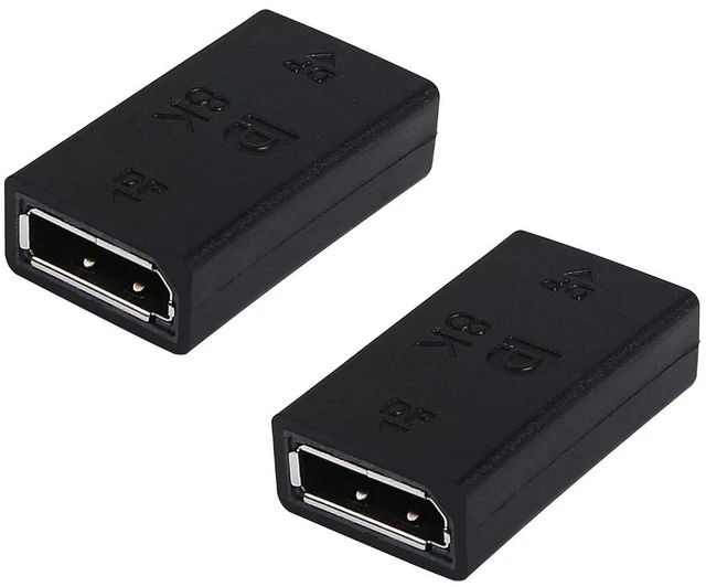Main image of AJMRTC 8K DisplayPort 1.4 Coupler, DP Female to DP Female Extension Adapter, DP 1.4 F/F Connector Extender, Support 8K@60Hz, 4K@144Hz, HDR, HDCP 2.3 for Monitor, GPU, Graphics Card, Display Cable