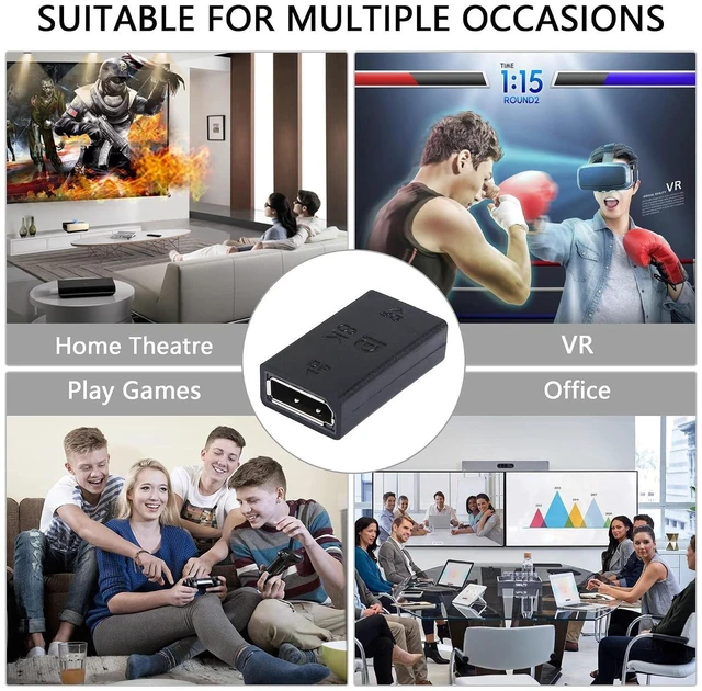 Alt view image 5 of 5 - AJMRTC 8K DisplayPort 1.4 Coupler, DP Female to DP Female Extension Adapter, DP 1.4 F/F Connector Extender, Support 8K@60Hz, 4K@144Hz, HDR, HDCP 2.3 for Monitor, GPU, Graphics Card, Display Cable