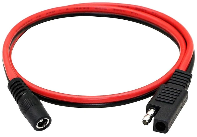 Alt view image 5 of 6 - AJMRTC 60cm 14AWG DC 5.5x2.1mm Female to SAE 2 Pin Quick Disconnect Wire Harness, Heavy Gauge DC Power Cable, SAE to DC Barrel Cord for Solar Panel, Battery Pack, RV, Portable Power Station