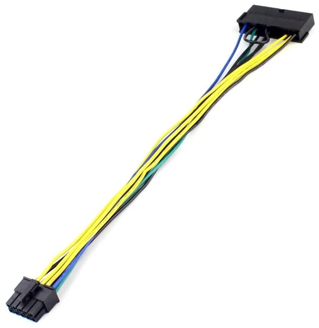 Alt view image 3 of 5 - AJMRTC 30cm 24Pin to 10Pin ATX Main Power Braided Adapter Cable, 24P to 10P Motherboard Power Converter Cord Compatible with Lenovo Mainboard, No Envelope Net, 1PCS