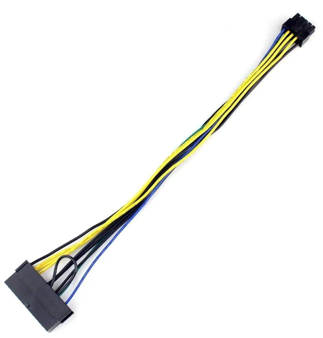 Alt view image 2 of 5 - AJMRTC 30cm 24Pin to 10Pin ATX Main Power Braided Adapter Cable, 24P to 10P Motherboard Power Converter Cord Compatible with Lenovo Mainboard, No Envelope Net, 1PCS