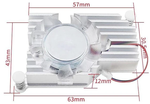 Alt view image 2 of 6 - AJMRTC Raspberry Pi 5 Active Cooler, Aluminum Radiator with PWM Blower Fan & Thermal Tapes, Cooling Heatsink Compatible with Raspberry Pi 5 Model 5B, Low Noise Thermal Solution for AI, Media Server