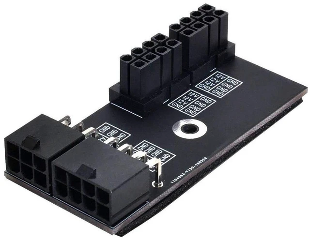 Main image of AJMRTC CY Dual ATX 8Pin Female to 6+8Pin Male 180 Degree Angled GPU Power Adapter, Angled Graphics Card Power Connector Converter, Space-Saving 180° Bend Design for Desktop PC GPU Installation