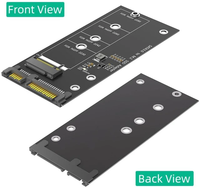 Alt view image 5 of 7 - AJMRTC M.2 NGFF B/B+M Key to 2.5 Inch SATA III Adapter, 6Gbps SATA Converter Card, Supports M.2 SATA SSD 2230 2242 2260 2280, for Desktop Laptop 2.5" SATA Drive Bay Storage Upgrade