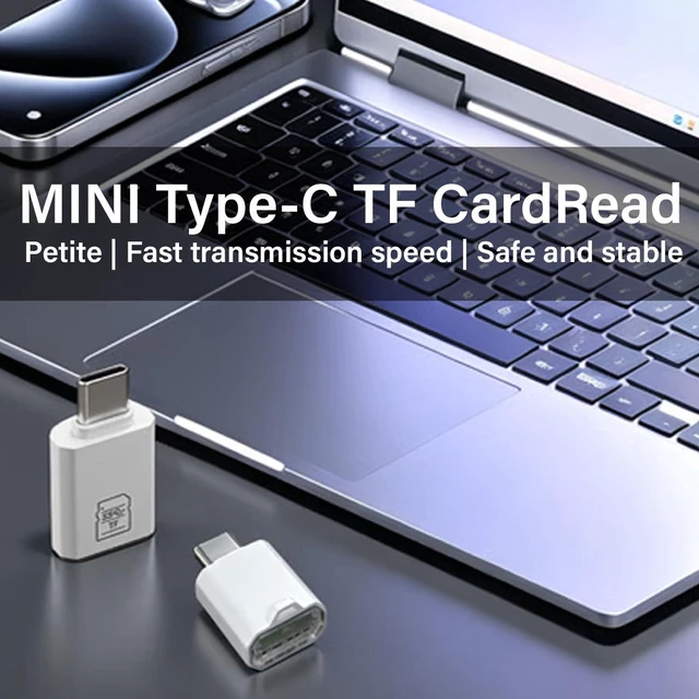 Alt view image 6 of 6 - AJMRTC USB Type-C OTG Card Reader, Portable SD TF Memory Card Reader Adapter, USB C to SD TF Dual Slot Reader for Android Phone, Tablet, Camera, Laptop, Flash Drive, Photo Video Data Transfer