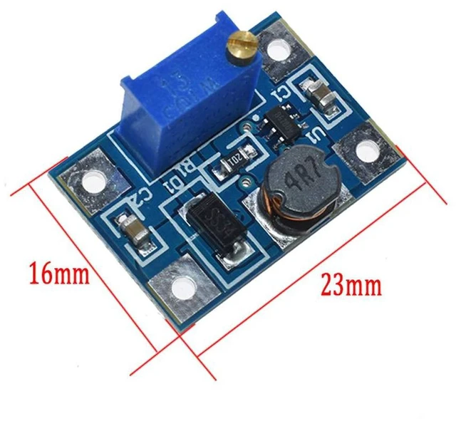 Alt view image 3 of 5 - AJMRTC 5PCS SX1308 DC-DC Step Up Boost Power Module, Adjustable Output Voltage Booster Converter Board, Max 2A High Current Step-up Module for Battery Power Supply, DIY Electronic Circuit Project
