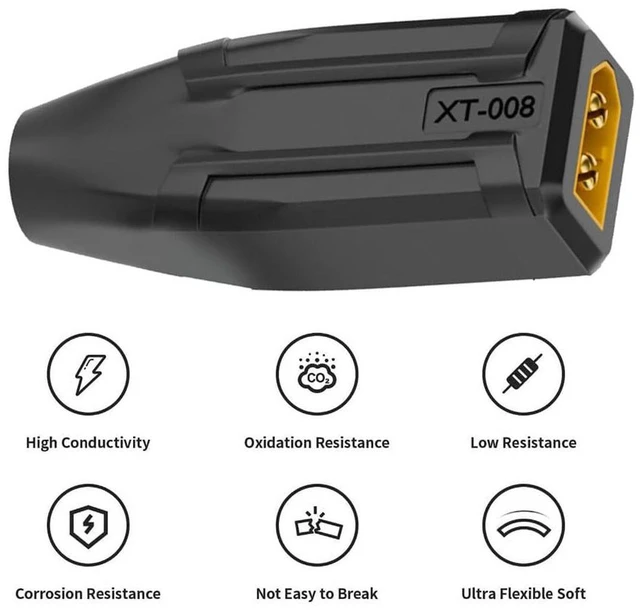 Alt view image 4 of 7 - AJMRTC XT60 Male to DC 5.5x2.5mm Female Adapter, SC100 Protocol Fast Charging Connector Converter for RC Lipo Battery, Quadcopter, Multicopter, FPV Drone, Aeromodelling Power Supply
