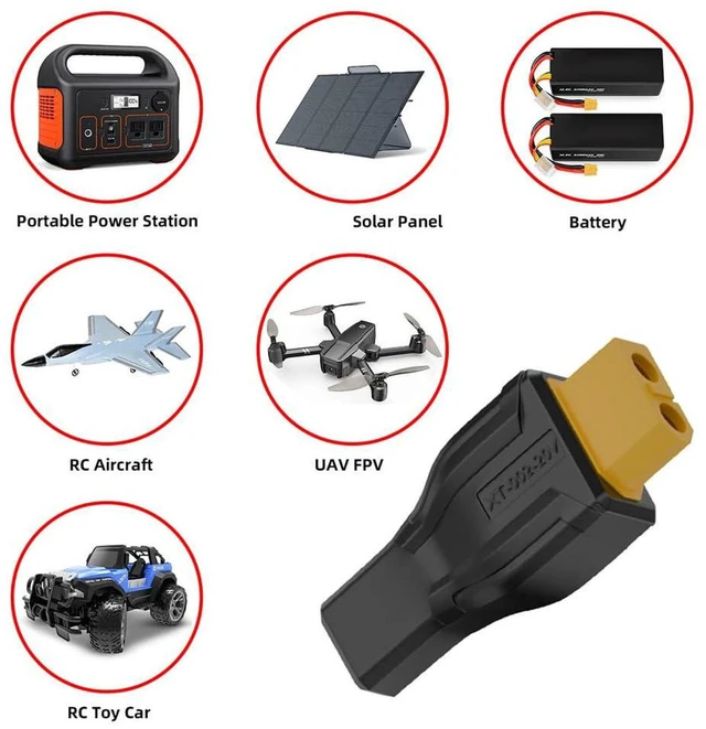 Alt view image 3 of 7 - AJMRTC XT60 Female to USB Type-C Female Adapter, SC100 Protocol Fast Charging Converter for RC Lipo Battery, Quadcopter, Multicopter, FPV Drone, Aeromodelling Field Power Supply
