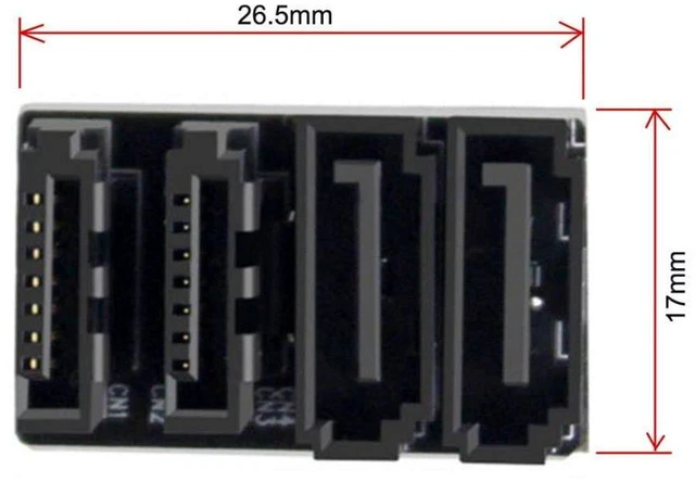 Alt view image 6 of 7 - AJMRTC Dual SATA 7Pin Male to 7Pin Female 360 Degree Rotatable Angled Adapter, Low Profile SATA Expansion Converter for Desktop Motherboard, 2.5" SSD, HDD, PC Internal Cable Management