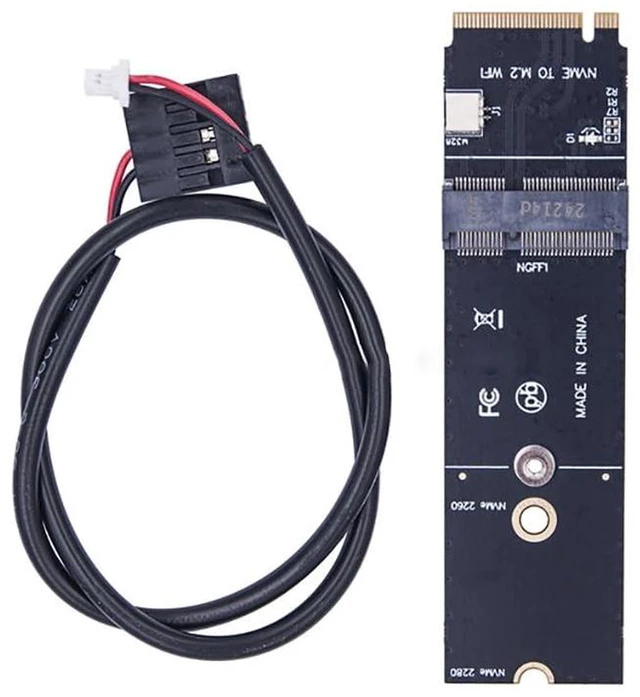 Alt view image 4 of 5 - AJMRTC MCA122 M.2 A+E Key Wireless WiFi Card to M.2 M Key NVMe Adapter, NGFF Converter Compatible with AX210, AX200, 9260AC, 8265, 7265, RTL8852, MT7921K for Desktop Motherboard NVMe Slot