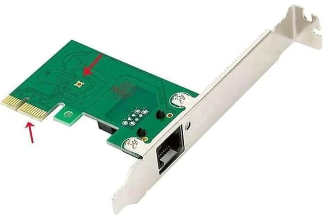 Alt view image 3 of 3 - AJMRTC PCIe Gigabit Ethernet Network Card, 10/100/1000Mbps RJ45 LAN PCI Express Controller Adapter, Low Profile Small Form Factor Wired NIC for Desktop PC, Server, Industrial Computer