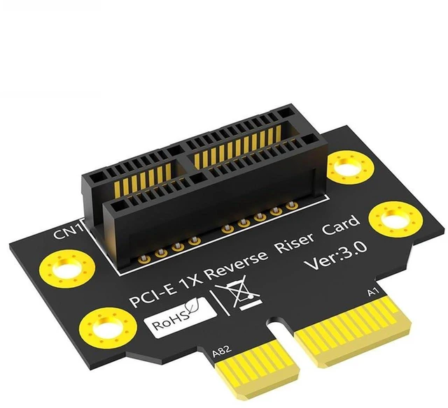 Main image of AJMRTC PCIe 3.0 x1 90 Degree Reverse Male to Female Riser Card, 32mm Extension Adapter, Right Angle PCI Express Converter for 1U 2U Server, Industrial PC, Low Profile Chassis Expansion