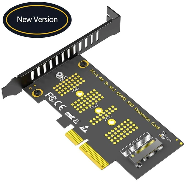 Alt view image 4 of 7 - AJMRTC Upgraded M.2 NGFF NVMe SSD to PCIe 3.0 X1 / X4 Adapter Card, M-Key Converter Supports 2230, 2242, 2260, 2280 NVMe SSD, Works on PCIe X1 X4 X8 X16 Desktop Slots, Add High Speed NVMe Storage for