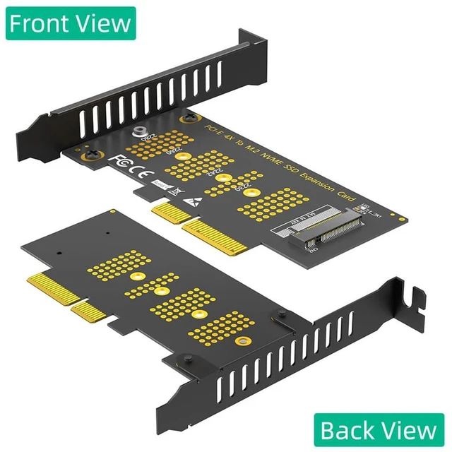 Alt view image 5 of 7 - AJMRTC Upgraded M.2 NGFF NVMe SSD to PCIe 3.0 X1 / X4 Adapter Card, M-Key Converter Supports 2230, 2242, 2260, 2280 NVMe SSD, Works on PCIe X1 X4 X8 X16 Desktop Slots, Add High Speed NVMe Storage for