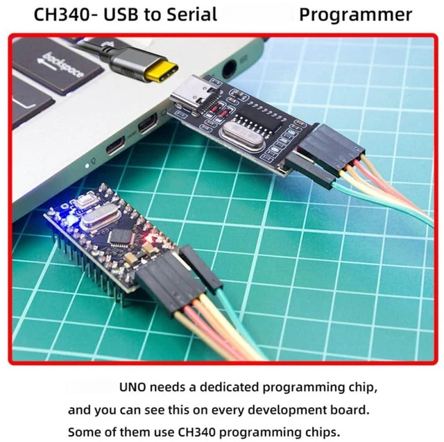 Alt view image 6 of 7 - AJMRTC USB-C to TTL Serial Adapter, 5V / 3.3V Selectable Level UART Programmer Module, With PWR TXD RXD LED Indicator Lights, USB Type-C Socket Serial Debug Board for Arduino, ESP32, STM32, MCU Downlo