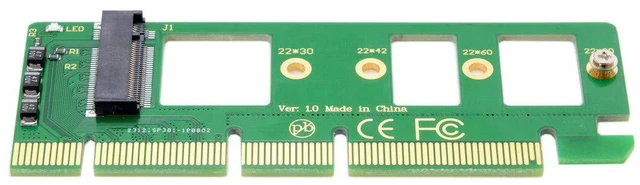 Alt view image 3 of 6 - AJMRTC NGFF M-Key NVMe AHCI SSD to PCIe 3.0 X4 Adapter Card, PCIe X16 Physical Slot Converter, Compatible with XP941, SM951, PM951, A110, m6e, 960 EVO M.2 SSD, Desktop Storage Expansion Riser