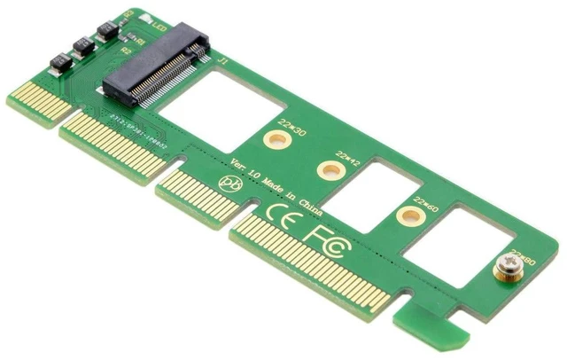 Alt view image 4 of 6 - AJMRTC NGFF M-Key NVMe AHCI SSD to PCIe 3.0 X4 Adapter Card, PCIe X16 Physical Slot Converter, Compatible with XP941, SM951, PM951, A110, m6e, 960 EVO M.2 SSD, Desktop Storage Expansion Riser