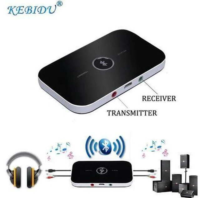 Alt view image 4 of 6 - AJMRTC 2 in 1 Bluetooth Audio Transmitter Receiver, 3.5mm AUX Wireless Audio Adapter, Dual Mode TX RX Bluetooth Converter for TV, Headphones, Speaker, Car Stereo, MP3 Player, Home Audio System