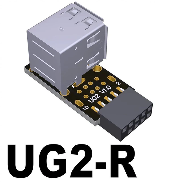 Alt view image 2 of 7 - AJMRTC UG2-R Motherboard 9Pin Header to USB 2.0 Adapter, Built-in Wireless Mouse Keyboard Receiver, Internal USB 2.0 Converter for ITX Chassis, PC Motherboard 9PIN Internal USB Port Expansion