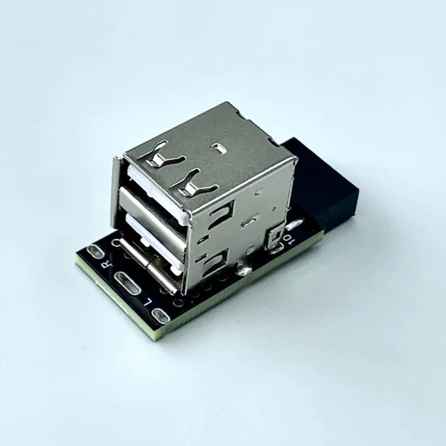 Alt view image 2 of 7 - AJMRTC UG2-F Motherboard 9Pin Header to USB 2.0 Adapter, Built-in 2.4G Wireless Mouse Keyboard Receiver, Internal USB 2.0 Converter for ITX Chassis, PC Motherboard 9PIN Internal USB Port Expansion