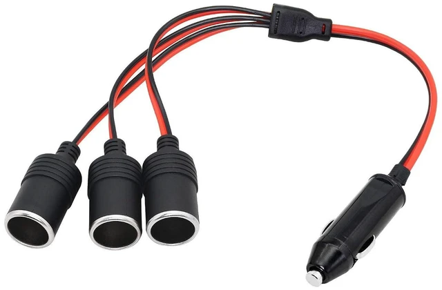 Alt view image 5 of 7 - AJMRTC 1 to 3 Car Cigarette Lighter Splitter, 12V / 24V 3-Way Power Socket Adapter, Multi Outlet Car Charger Splitter for Vehicle GPS, Dash Cam, Air Pump, Car Refrigerator, Mobile Device Charging