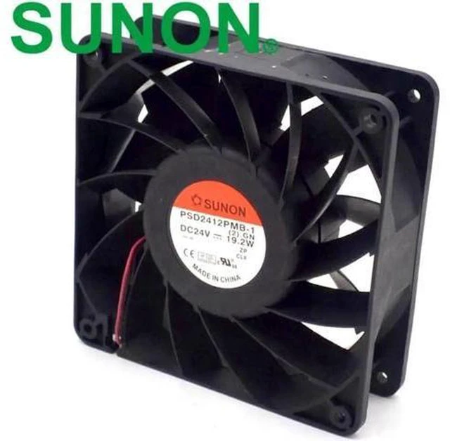 Alt view image 3 of 3 - AJMRTC PSD2412PMB1 120mm x 38mm DC 24V Server Axial Cooling Fan, 12cm High Speed Inverter Cooling Fan 19.2W, Replacement Fan for Industrial Cabinet, Inverter, Server, UPS, Chassis Ventilation
