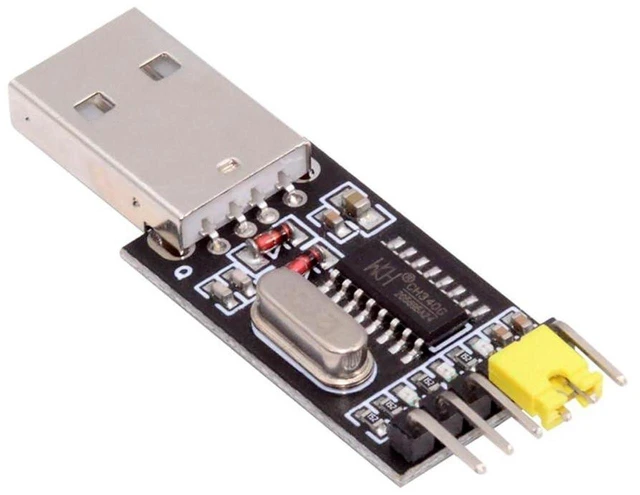 Main image of AJMRTC CH340G USB 2.0 Type A Male to TTL Serial Adapter Board, 3.3V / 5V Selectable Logic Level, No Housing, USB to TTL Converter Module, Replacement for PL-2303 for Arduino, STM32, ESP32, Serial Debu