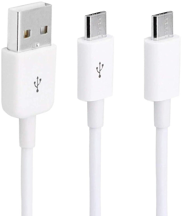 Main image of AJMRTC 3FT USB 2.0 Type A Male to Dual Micro USB Male Y Splitter Cable, 2 Micro USB Male Connector Adapter Cord for Simultaneous Charging, Power Supply for Android Phones, Dash Cam, Power Bank, Camera