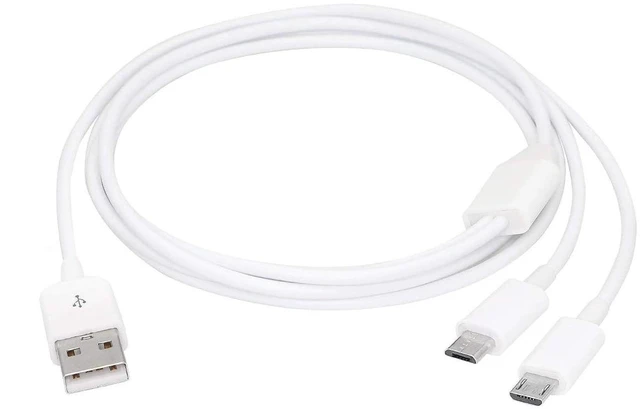 Alt view image 5 of 7 - AJMRTC 3FT USB 2.0 Type A Male to Dual Micro USB Male Y Splitter Cable, 2 Micro USB Male Connector Adapter Cord for Simultaneous Charging, Power Supply for Android Phones, Dash Cam, Power Bank, Camera