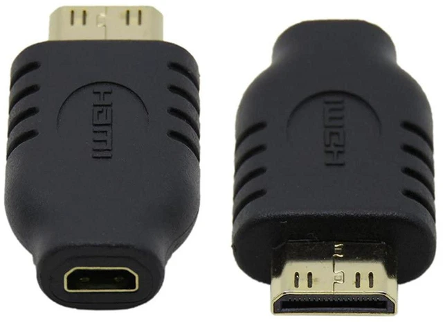 Main image of AJMRTC Micro HDMI Type D Female to Mini HDMI Type C Male Adapter, HDMI 1.4 Converter Connector, Support 4K 30Hz, 3D, HDR, Plug and Play for Camera, Camcorder, Tablet, HDTV, Monitor, Projector