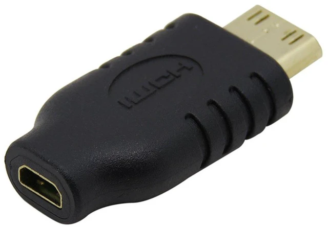 Alt view image 5 of 6 - AJMRTC Micro HDMI Type D Female to Mini HDMI Type C Male Adapter, HDMI 1.4 Converter Connector, Support 4K 30Hz, 3D, HDR, Plug and Play for Camera, Camcorder, Tablet, HDTV, Monitor, Projector