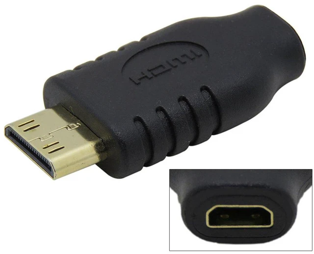 Alt view image 2 of 6 - AJMRTC Micro HDMI Type D Female to Mini HDMI Type C Male Adapter, HDMI 1.4 Converter Connector, Support 4K 30Hz, 3D, HDR, Plug and Play for Camera, Camcorder, Tablet, HDTV, Monitor, Projector