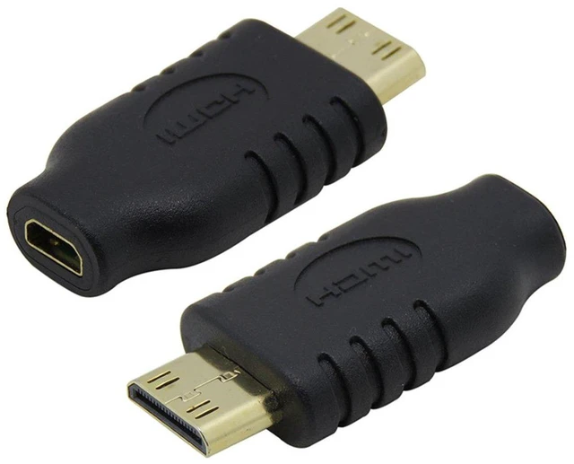 Alt view image 4 of 6 - AJMRTC Micro HDMI Type D Female to Mini HDMI Type C Male Adapter, HDMI 1.4 Converter Connector, Support 4K 30Hz, 3D, HDR, Plug and Play for Camera, Camcorder, Tablet, HDTV, Monitor, Projector