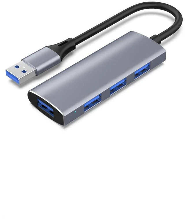 Alt view image 2 of 3 - AJMRTC USB-C Multiport Dock Hub, 4 Port USB 3.0 Splitter, 5Gbps High Speed USB Expander Adapter, Plug and Play USB Data Hub for Laptop, Desktop PC, Flash Drive, Keyboard, Mouse, External Hard Drive