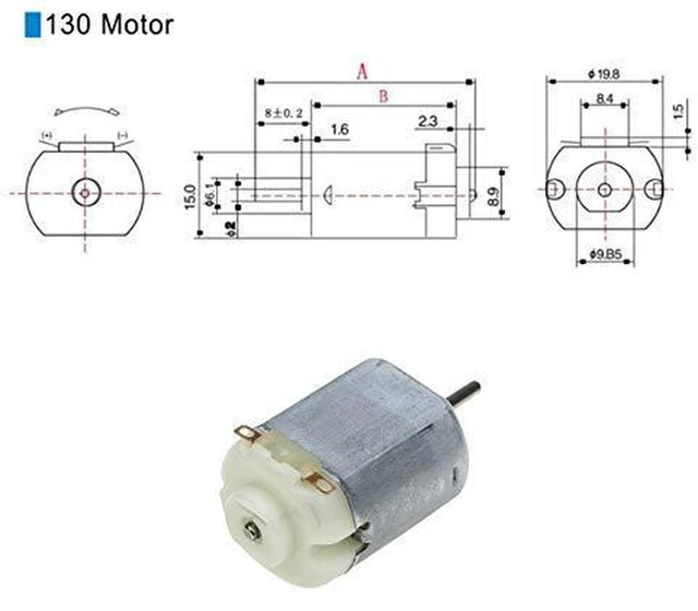 Alt view image 3 of 4 - AJMRTC 10Pcs Micro 130 DC Motors with 50mm 3-Leaf Propeller, Mini High Speed 130 Electric Motor Kit, Small DC Motor for DIY Fan, RC Boat, Toy Car, Robot, Science Experiment, Educational Electronic