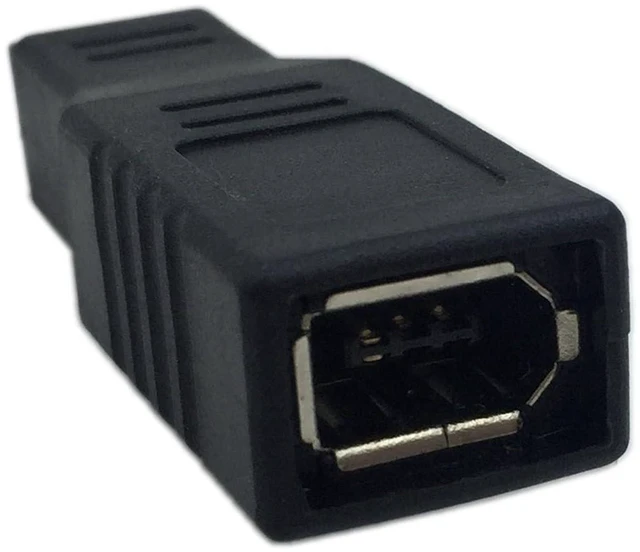 Alt view image 4 of 6 - AJMRTC IEEE 1394 FireWire 400 6Pin Type A Female to FireWire 800 9Pin Type B Male Adapter, High Speed FireWire Data Transfer Converter, Plug and Play for Digital Camera, Camcorder, External HDD, Audio