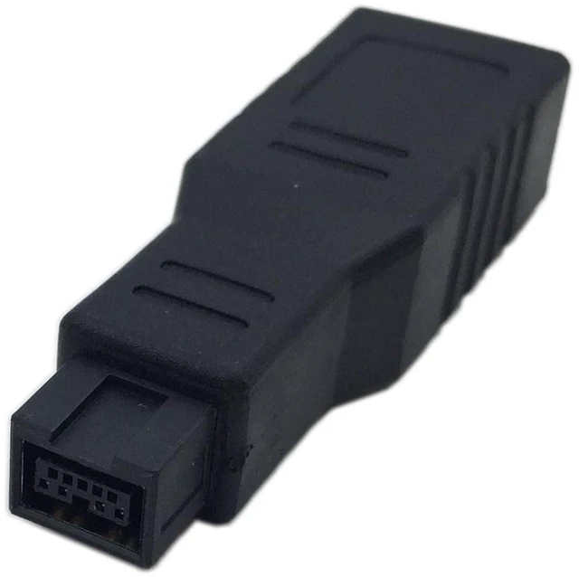 Alt view image 3 of 6 - AJMRTC IEEE 1394 FireWire 400 6Pin Type A Female to FireWire 800 9Pin Type B Male Adapter, High Speed FireWire Data Transfer Converter, Plug and Play for Digital Camera, Camcorder, External HDD, Audio