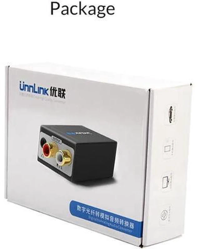 Alt view image 2 of 6 - AJMRTC Digital to Analog Audio DAC Adapter, 192KHz 24Bit SPDIF Optical Toslink Converter, Digital Coaxial to RCA L/R Audio Decoder for TV, Game Console, Soundbar, Amplifier