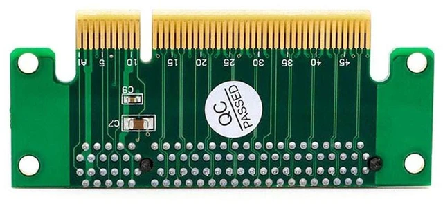Alt view image 4 of 6 - AJMRTC PCIe 8x 90 Degree Left Angle Riser Card, 1U Low Profile PCI Express Socket Adapter, Left Bend Converter for Server, Industrial PC, Compact Chassis PCIe Expansion