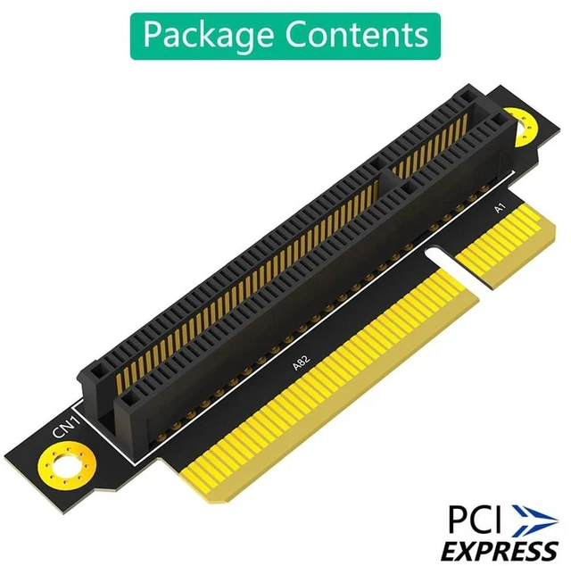 Alt view image 2 of 7 - AJMRTC PCIe 3.0 8X 90 Degree Reverse Riser Card, Male to Female Extension Adapter, 20mm Height for 1U Server, PCI Express Converter for 1U / 2U Rack Server, Industrial PC Expansion